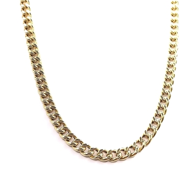 Preciosa cadena de oro 18kts, modelo barabada hueco aparente en 60cm largo con cierre mosquetón. 12.20grs.