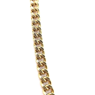 Preciosa cadena de oro 18kts, modelo barabada hueco aparente en 60cm largo con cierre mosquetón. 12.20grs.