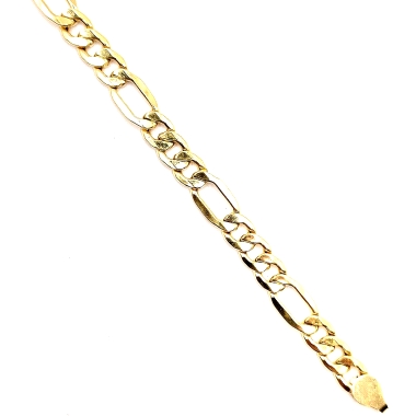Preciosa pulsera de oro 18kts. Pulsera modelo carter en 22.5cm de largo 7 ,1mm de ancho.Cierre mosquetón fuerte y seguro. 6.40gr