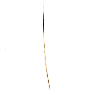 Cadena de oro 18kts, modelo veneciana en 40 cm largo- Cierre argolla resorte. 0.80grs.