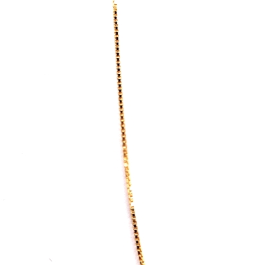 Especial cadena de oro 18kts, modelo veneciana en 50 cm de largo. Cierre argolla resorte. 2.20grs.