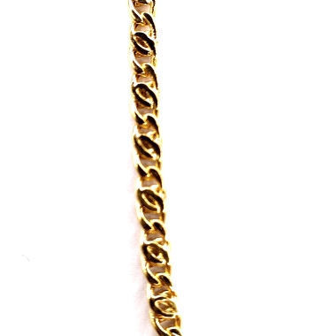 Cadena de oro 18kts, modelo plata, largo de la cadena 58cm, Cierre mosquetón fuerte y seguro. 12.40grs.