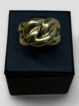 Anillo Oro 18K trenzado. Peso 9.8g 9.80grs.