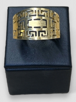 Anillo Oro 18K con guarda estilo Versace. Peso 5.8g 5.80grs.