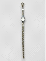 Pulsera Oro 18K trenzada con detalle chapa lateral. Peso 11.6g 11.60grs.