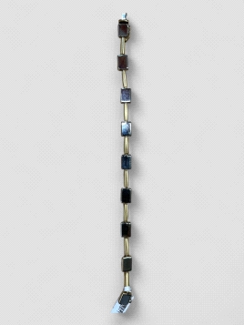 Pulsera Oro 18K en oro blanco y amarillo. Peso 9g