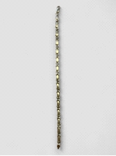 Pulsera Oro 18K en oro amarillo con detalles en tono mate. Peso 5.6g