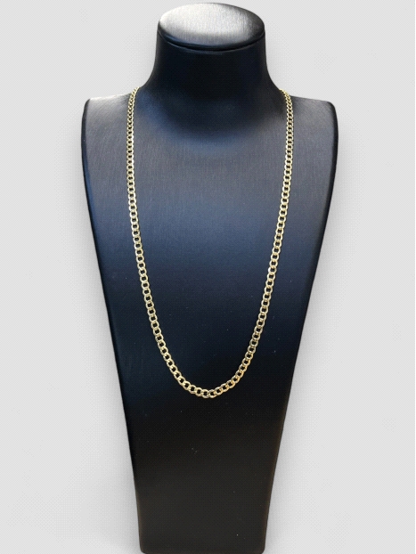 Cadena Barbada Oro 18KL. Peso 9.2