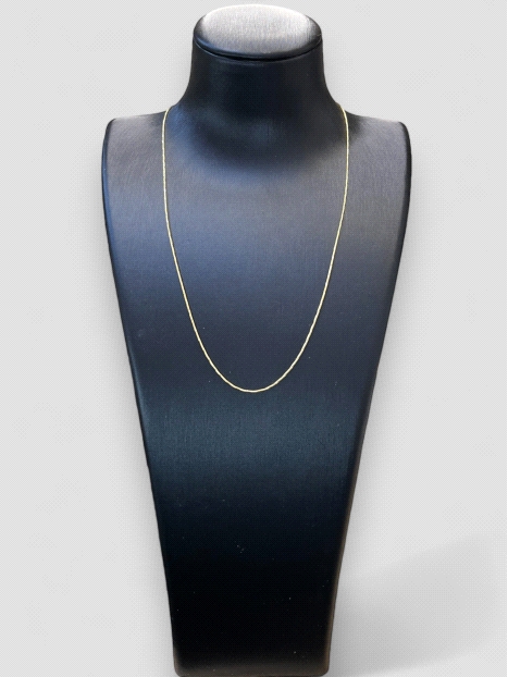 Cadena fina de oro 18KL, peso 4,4gr