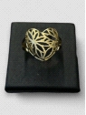 Anillo Oro 18K con forma corazón. Peso 2.7g