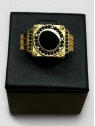 Anillo Oro 18K tipo Sello Negro. Peso 8.4g.