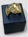Anillo hombre Oro 18K diseño doble caballo. Peso 11.5g